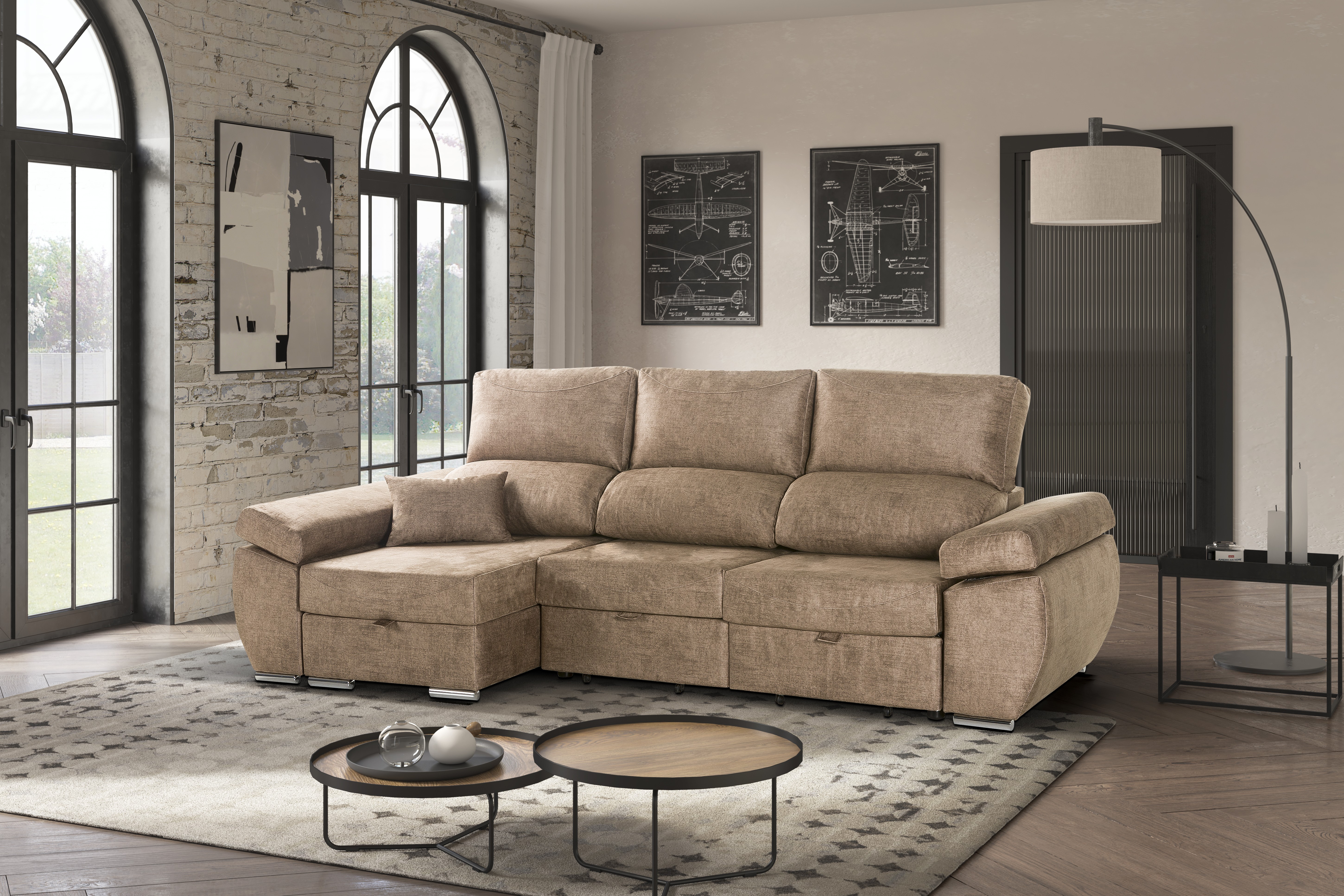 adecuado núcleo realce sofa-chaiselongue-reversible-indico